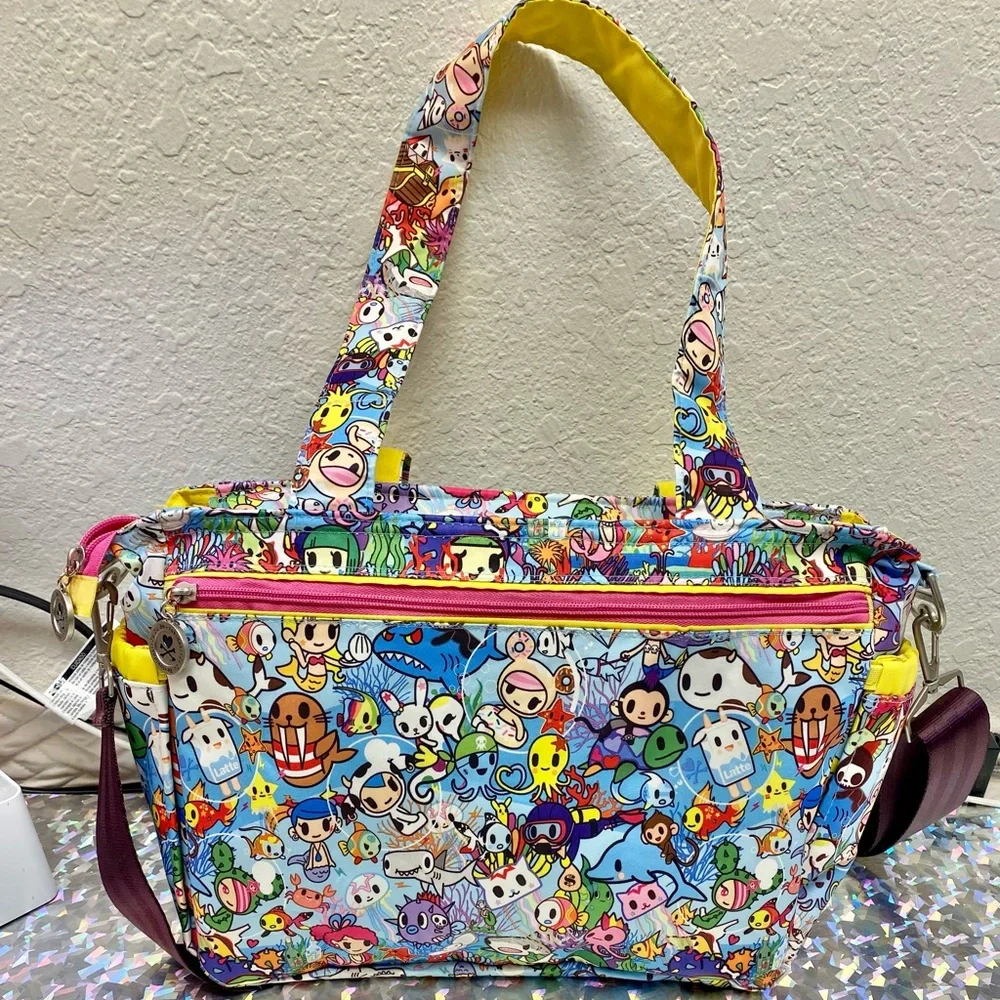 JuJeBe tokidoki Sea Amo 1.0 Zip Top Tote Diaper Bag *Strap & Pad Not Original*